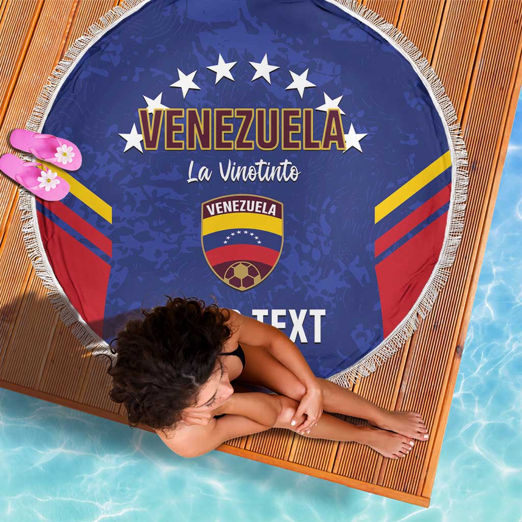 Custom Venezuela Football Beach Blanket Come On La Vinotinto Flag Color