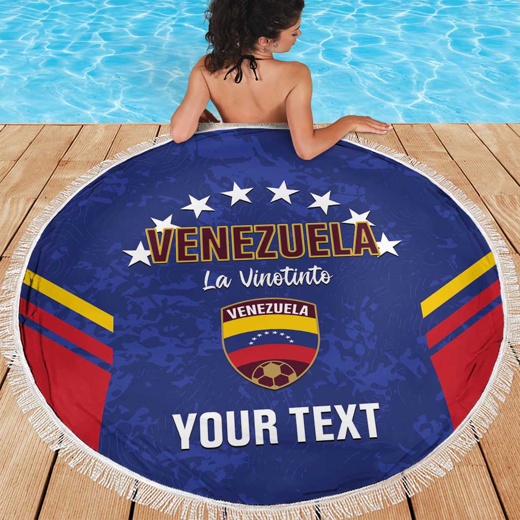 Custom Venezuela Football Beach Blanket Come On La Vinotinto Flag Color