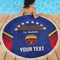 Custom Venezuela Football Beach Blanket Come On La Vinotinto Flag Color