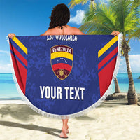 Custom Venezuela Football Beach Blanket Come On La Vinotinto Flag Color