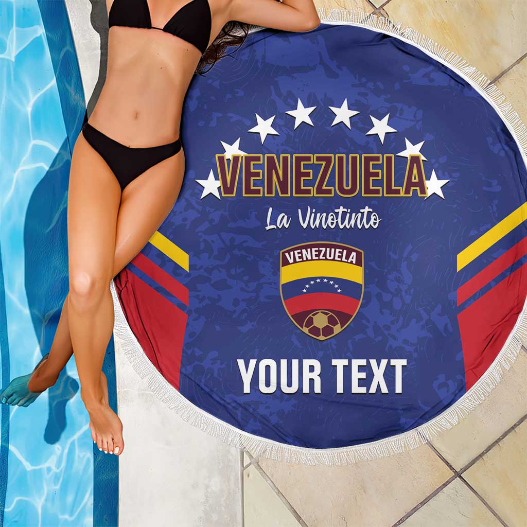Custom Venezuela Football Beach Blanket Come On La Vinotinto Flag Color