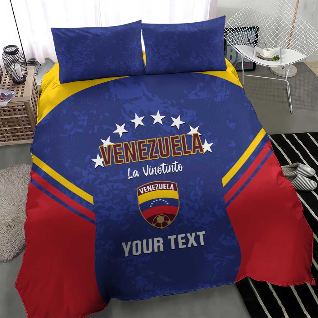 Custom Venezuela Football Bedding Set Come On La Vinotinto Flag Color