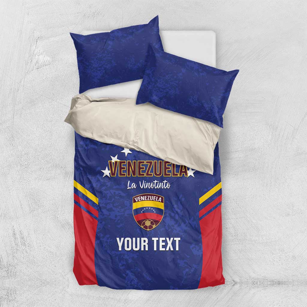 Custom Venezuela Football Bedding Set Come On La Vinotinto Flag Color