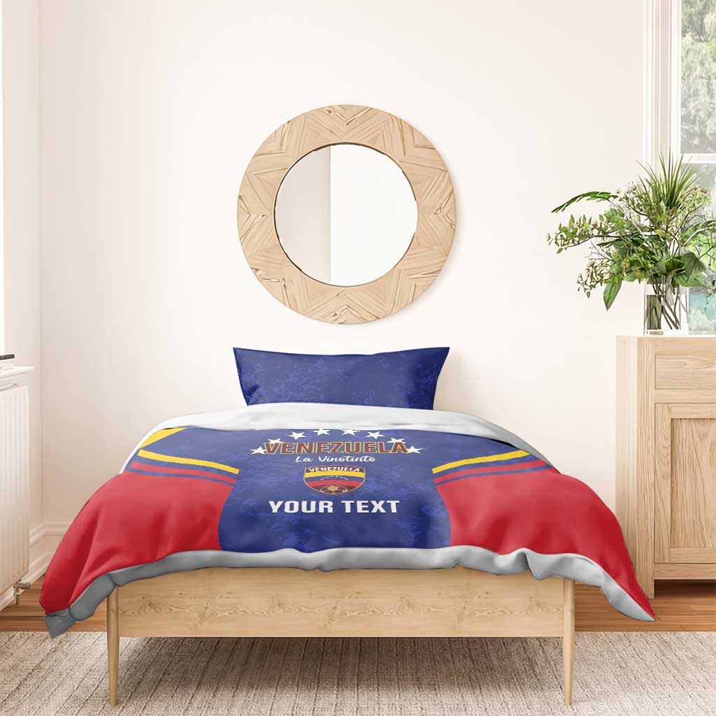 Custom Venezuela Football Bedding Set Come On La Vinotinto Flag Color