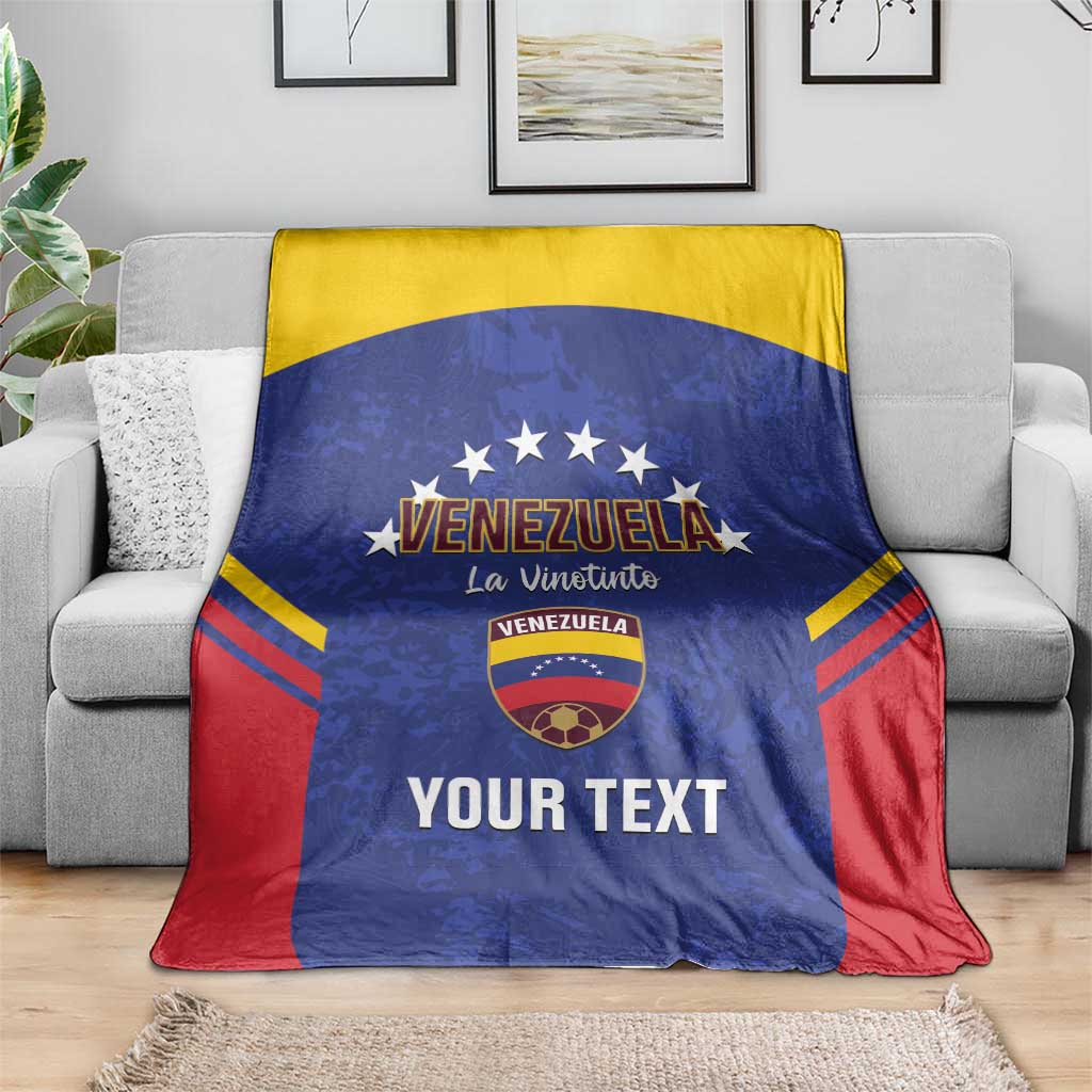 Custom Venezuela Football Blanket Come On La Vinotinto Flag Color