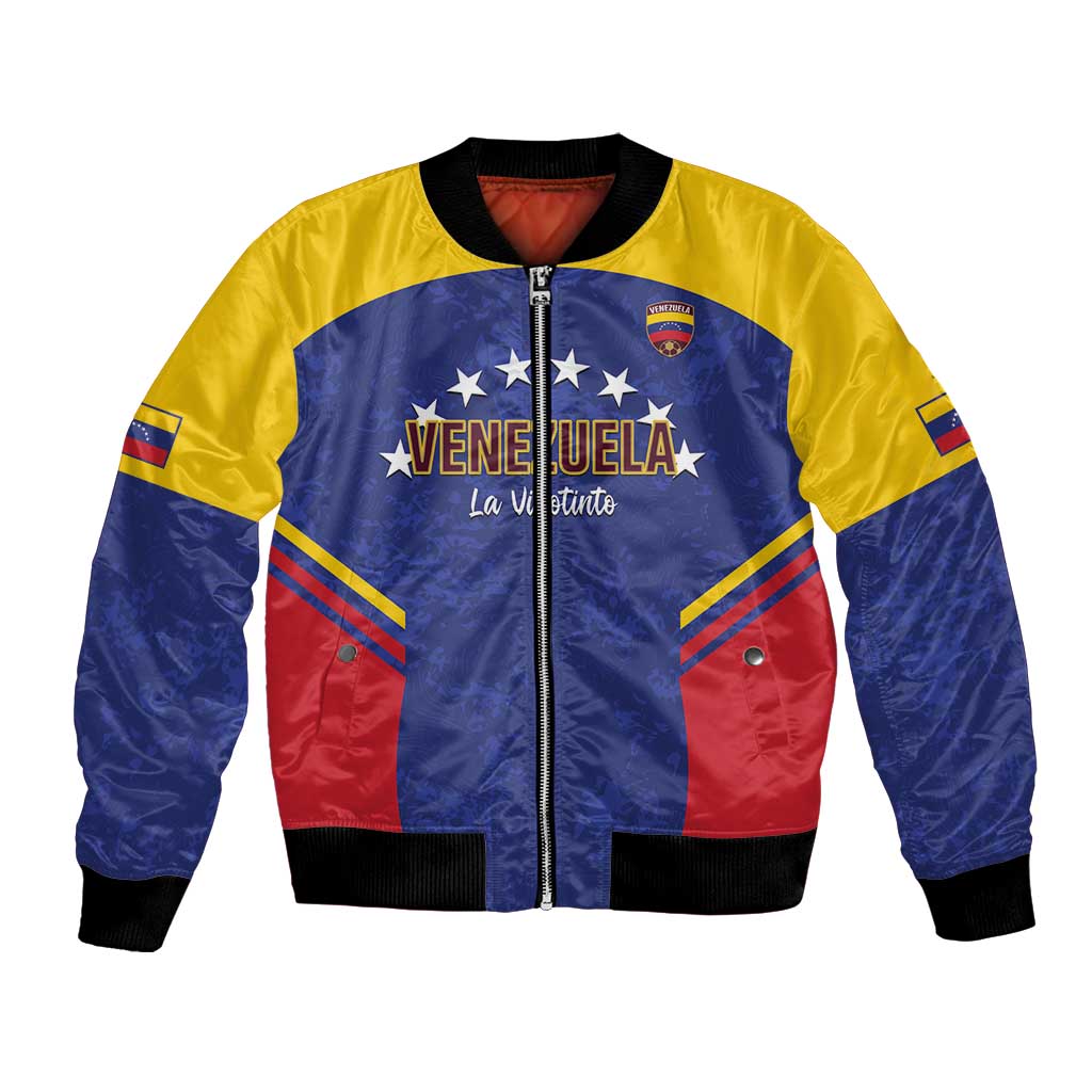 Custom Venezuela Football Bomber Jacket Come On La Vinotinto Flag Color