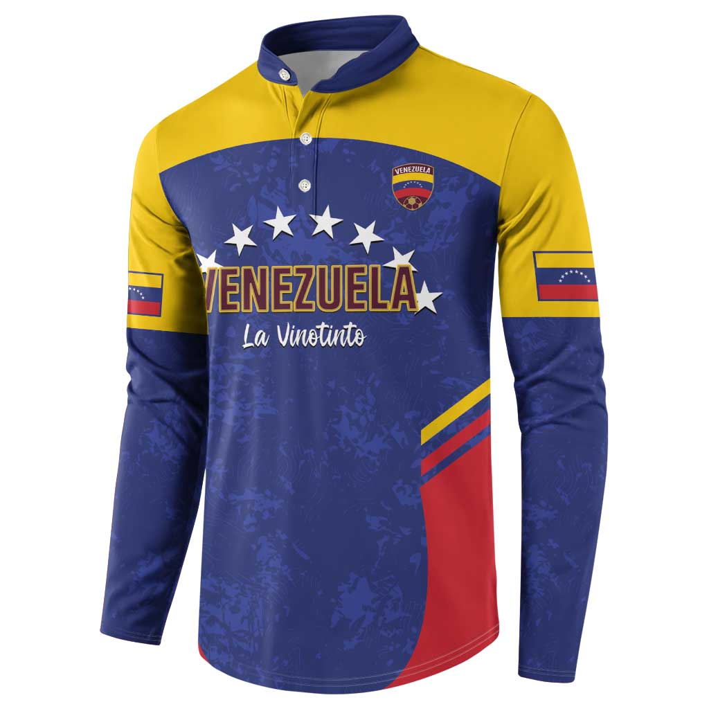Custom Venezuela Football Button Sweatshirt Come On La Vinotinto Flag Color
