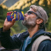 Custom Venezuela Football 4 in 1 Can Cooler Tumbler Come On La Vinotinto Flag Color