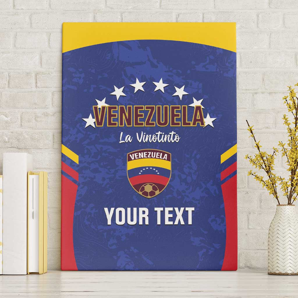 Custom Venezuela Football Canvas Wall Art Come On La Vinotinto Flag Color