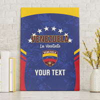 Custom Venezuela Football Canvas Wall Art Come On La Vinotinto Flag Color
