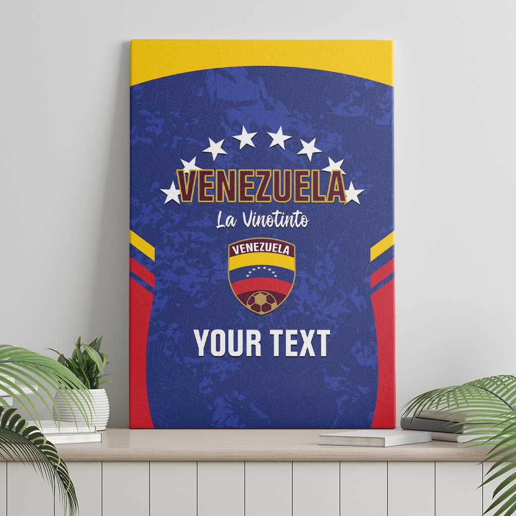 Custom Venezuela Football Canvas Wall Art Come On La Vinotinto Flag Color