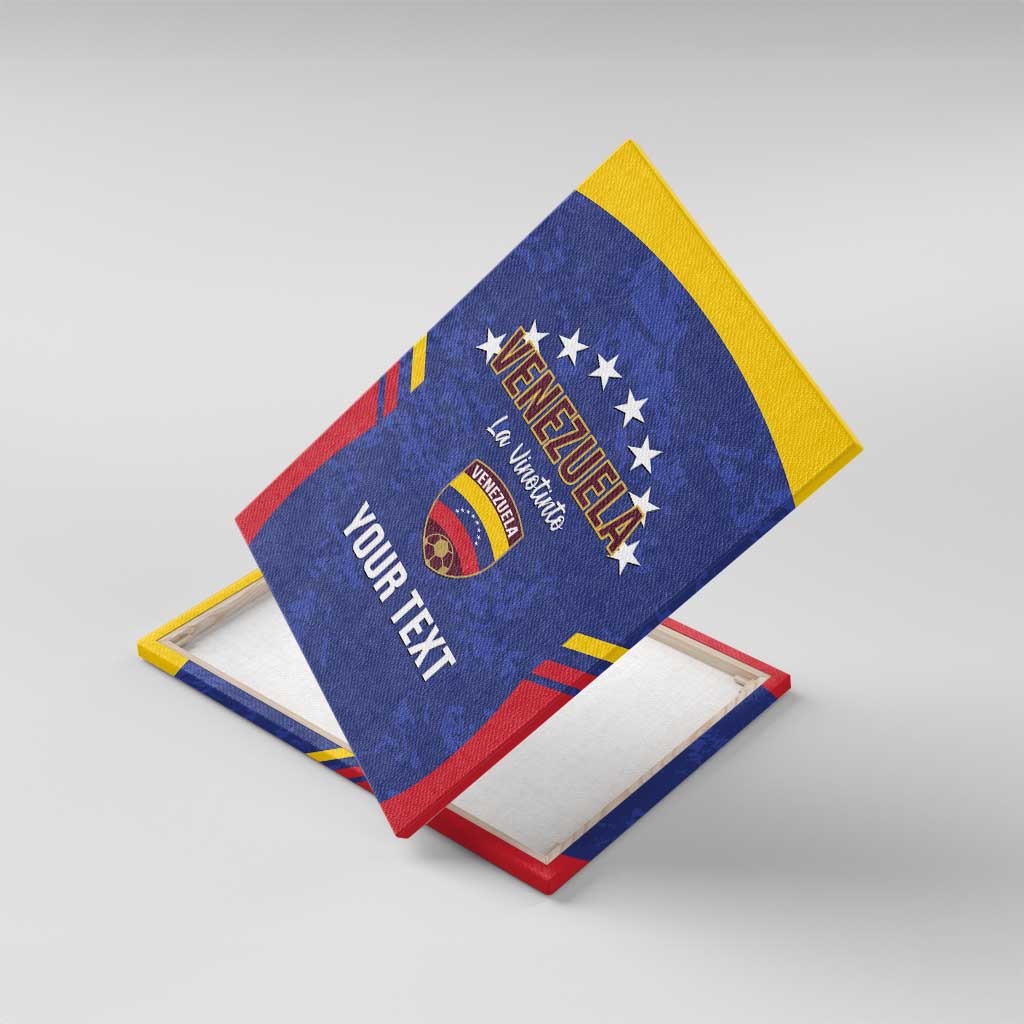 Custom Venezuela Football Canvas Wall Art Come On La Vinotinto Flag Color