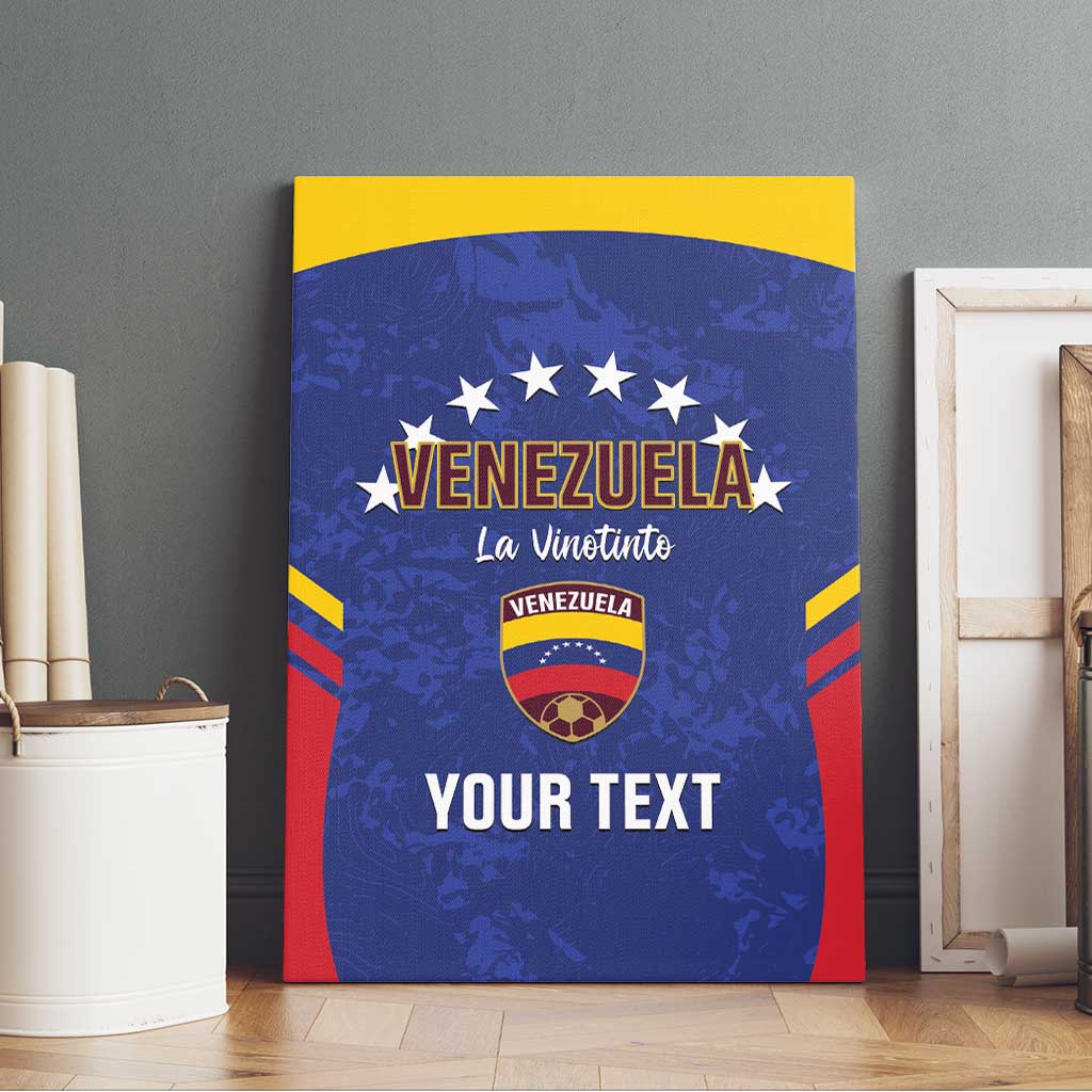 Custom Venezuela Football Canvas Wall Art Come On La Vinotinto Flag Color