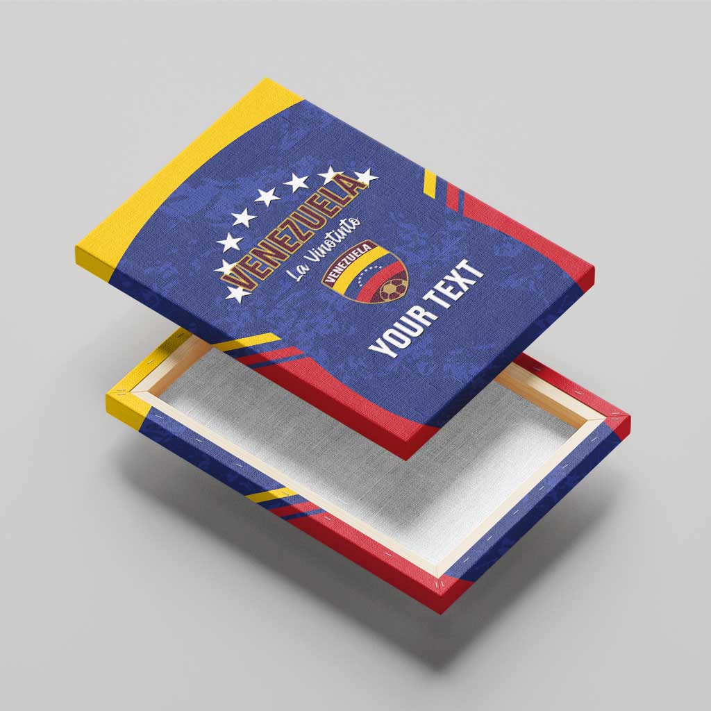 Custom Venezuela Football Canvas Wall Art Come On La Vinotinto Flag Color