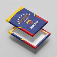 Custom Venezuela Football Canvas Wall Art Come On La Vinotinto Flag Color