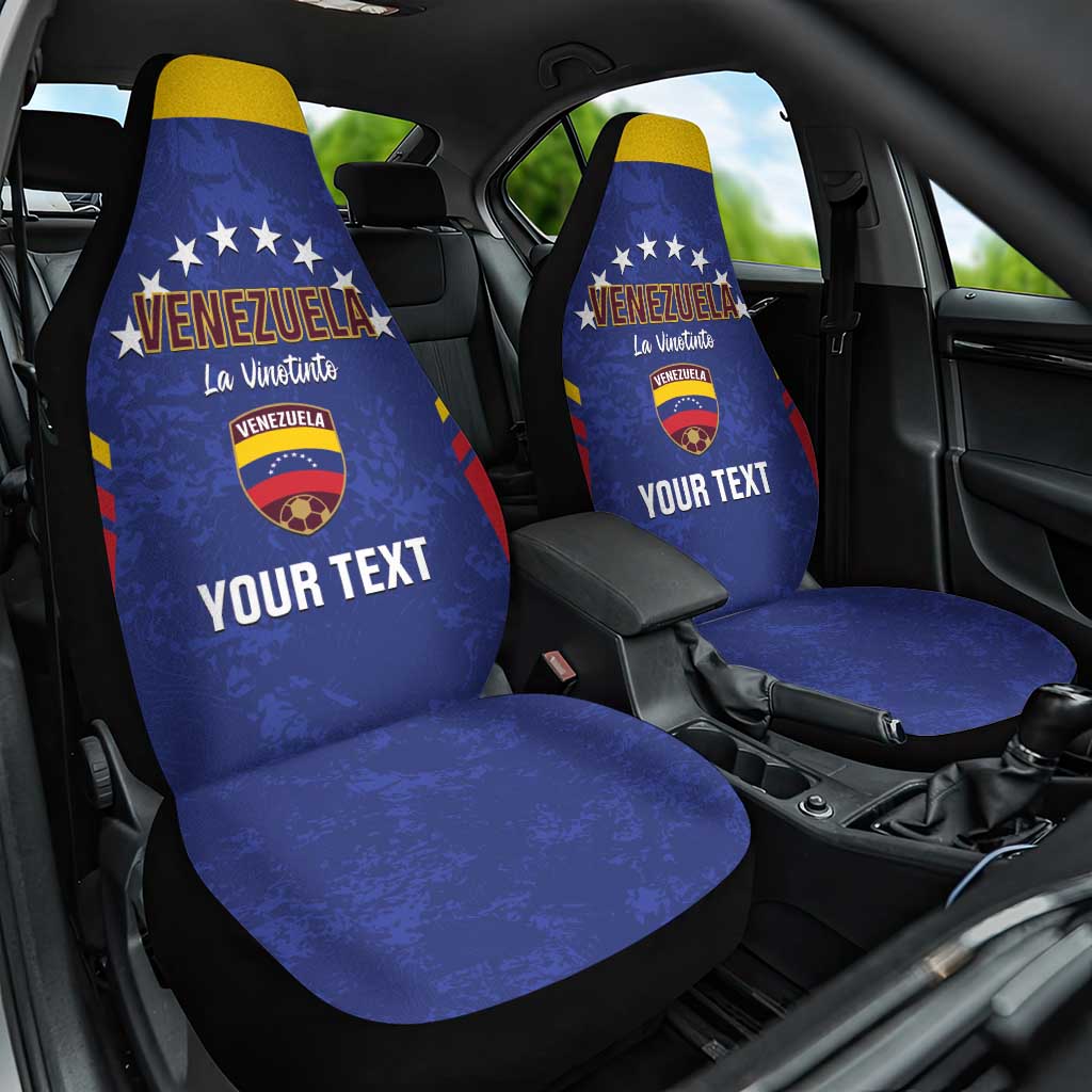 Custom Venezuela Football Car Seat Cover Come On La Vinotinto Flag Color