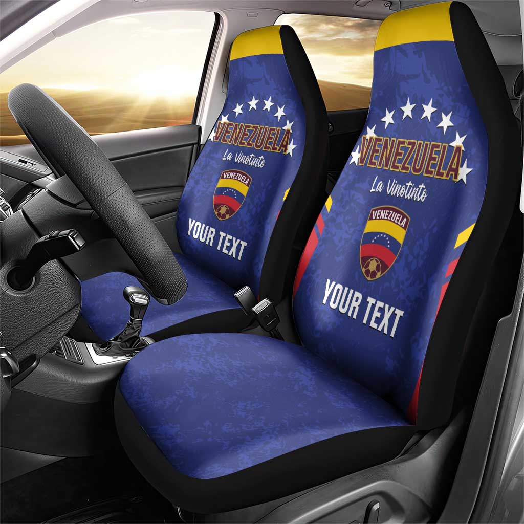 Custom Venezuela Football Car Seat Cover Come On La Vinotinto Flag Color