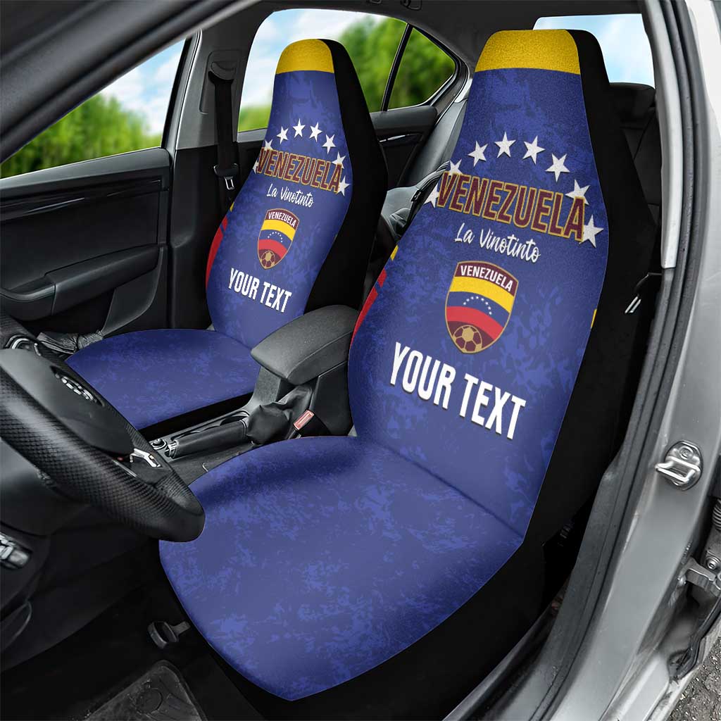 Custom Venezuela Football Car Seat Cover Come On La Vinotinto Flag Color