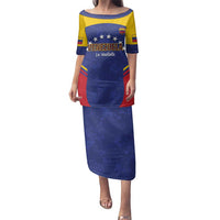 Custom Venezuela Football Family Matching Puletasi and Hawaiian Shirt Come On La Vinotinto Flag Color