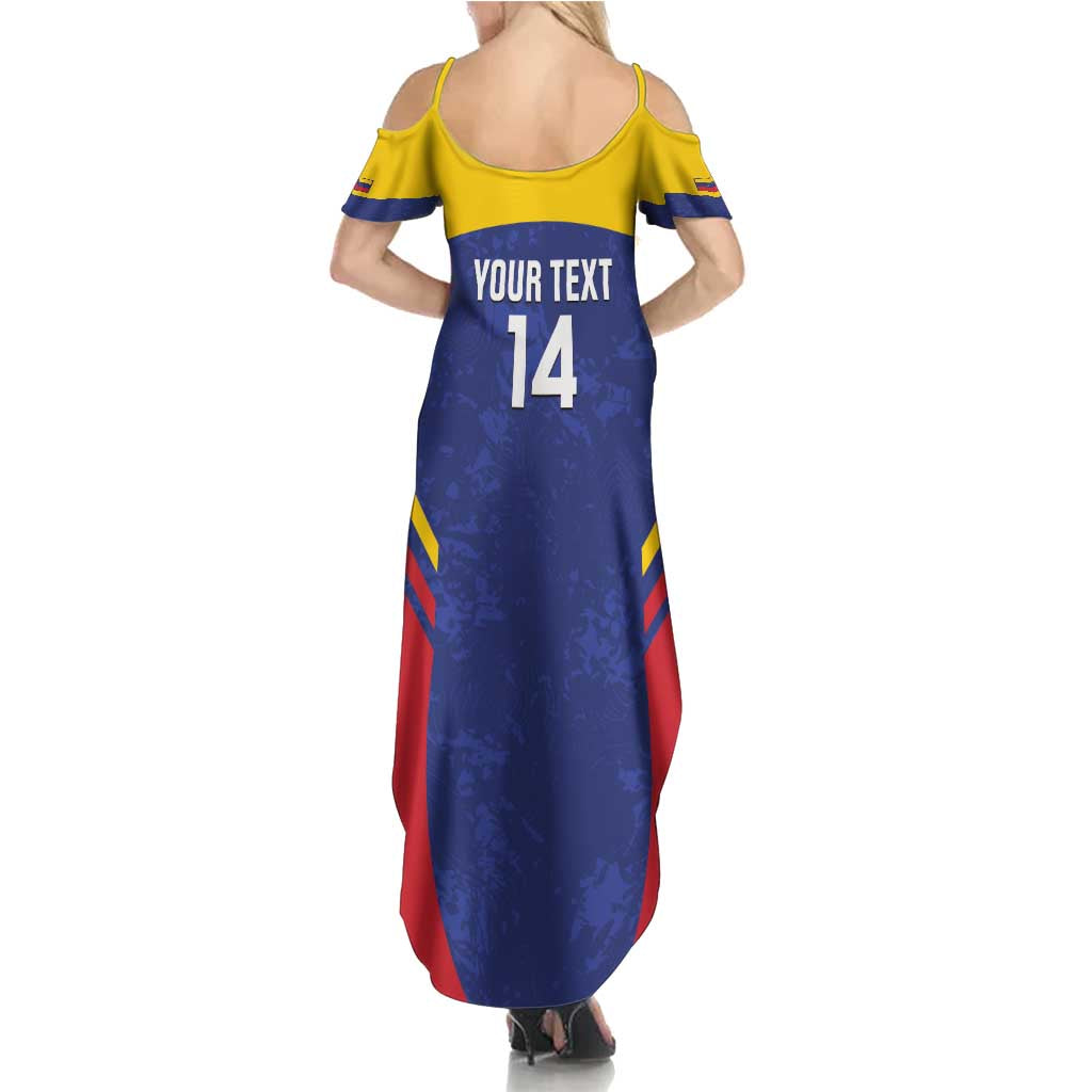 Custom Venezuela Football Family Matching Summer Maxi Dress and Hawaiian Shirt Come On La Vinotinto Flag Color
