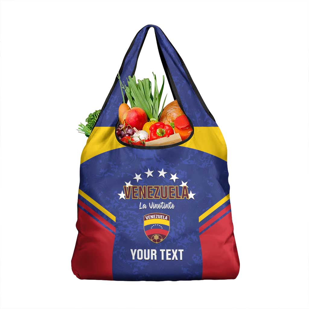 Custom Venezuela Football Grocery Bag Come On La Vinotinto Flag Color