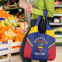 Custom Venezuela Football Grocery Bag Come On La Vinotinto Flag Color