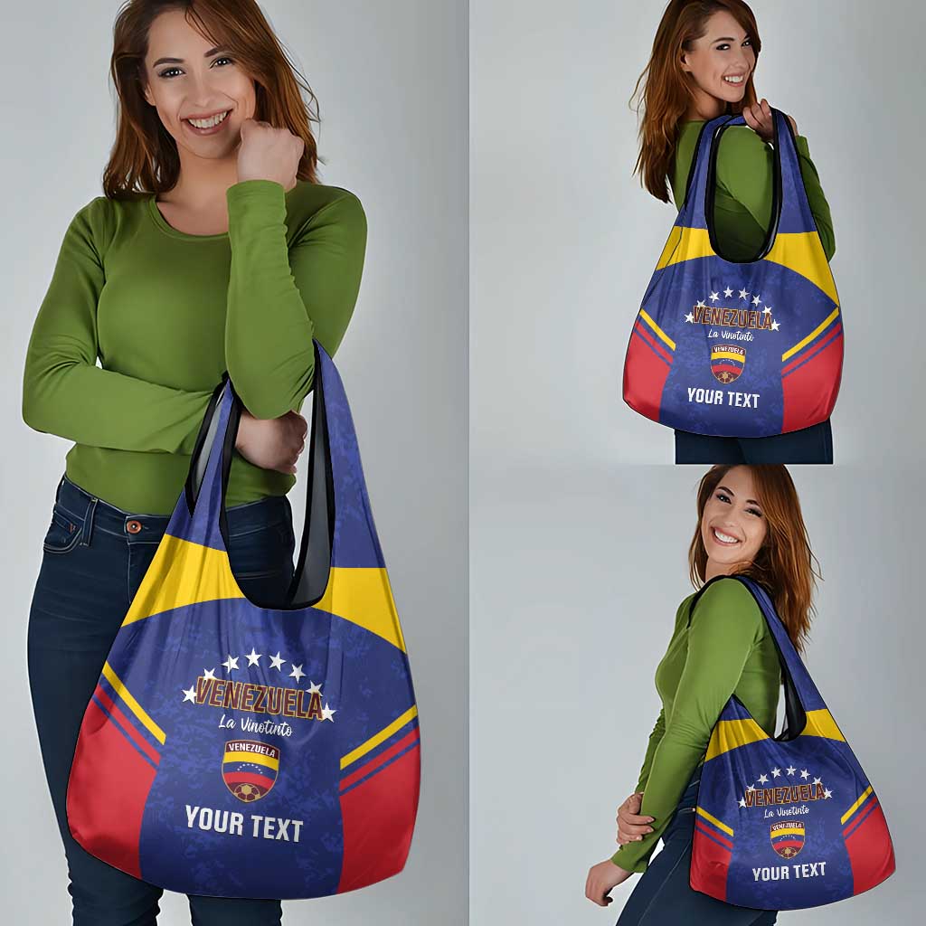 Custom Venezuela Football Grocery Bag Come On La Vinotinto Flag Color
