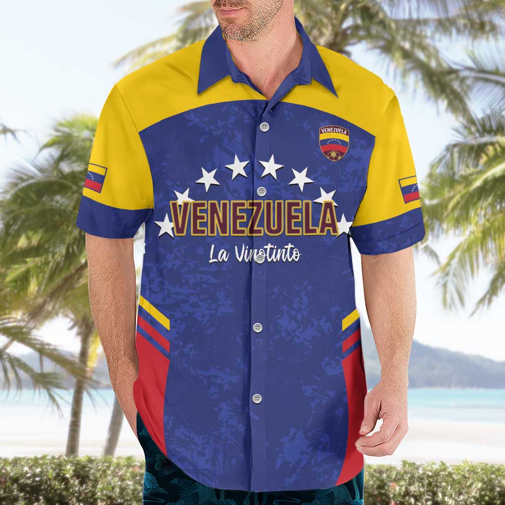 Custom Venezuela Football Hawaiian Shirt Come On La Vinotinto Flag Color