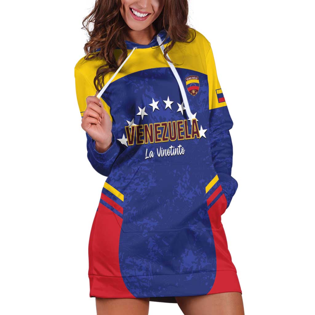 Custom Venezuela Football Hoodie Dress Come On La Vinotinto Flag Color