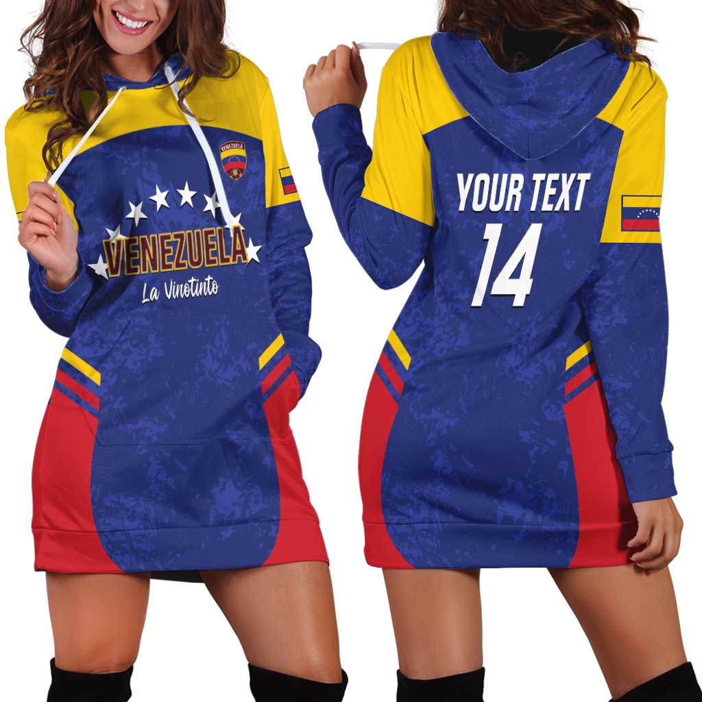 Custom Venezuela Football Hoodie Dress Come On La Vinotinto Flag Color