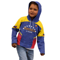Custom Venezuela Football Kid Hoodie Come On La Vinotinto Flag Color