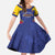 Custom Venezuela Football Kid Short Sleeve Dress Come On La Vinotinto Flag Color