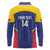 Custom Venezuela Football Long Sleeve Polo Shirt Come On La Vinotinto Flag Color