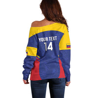 Custom Venezuela Football Off Shoulder Sweater Come On La Vinotinto Flag Color