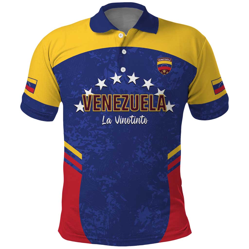 Custom Venezuela Football Polo Shirt Come On La Vinotinto Flag Color