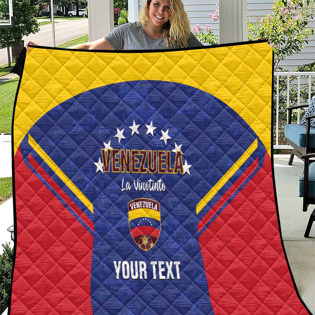 Custom Venezuela Football Quilt Come On La Vinotinto Flag Color