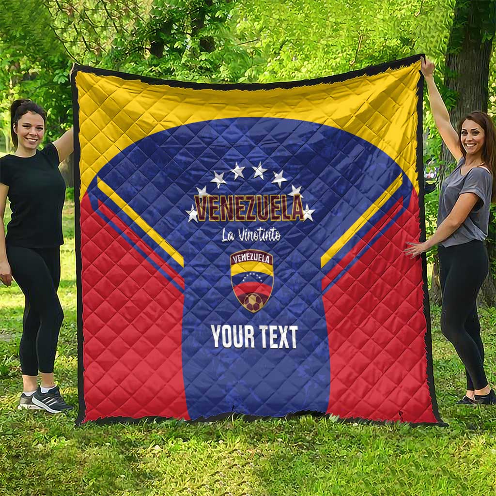 Custom Venezuela Football Quilt Come On La Vinotinto Flag Color