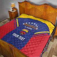 Custom Venezuela Football Quilt Come On La Vinotinto Flag Color