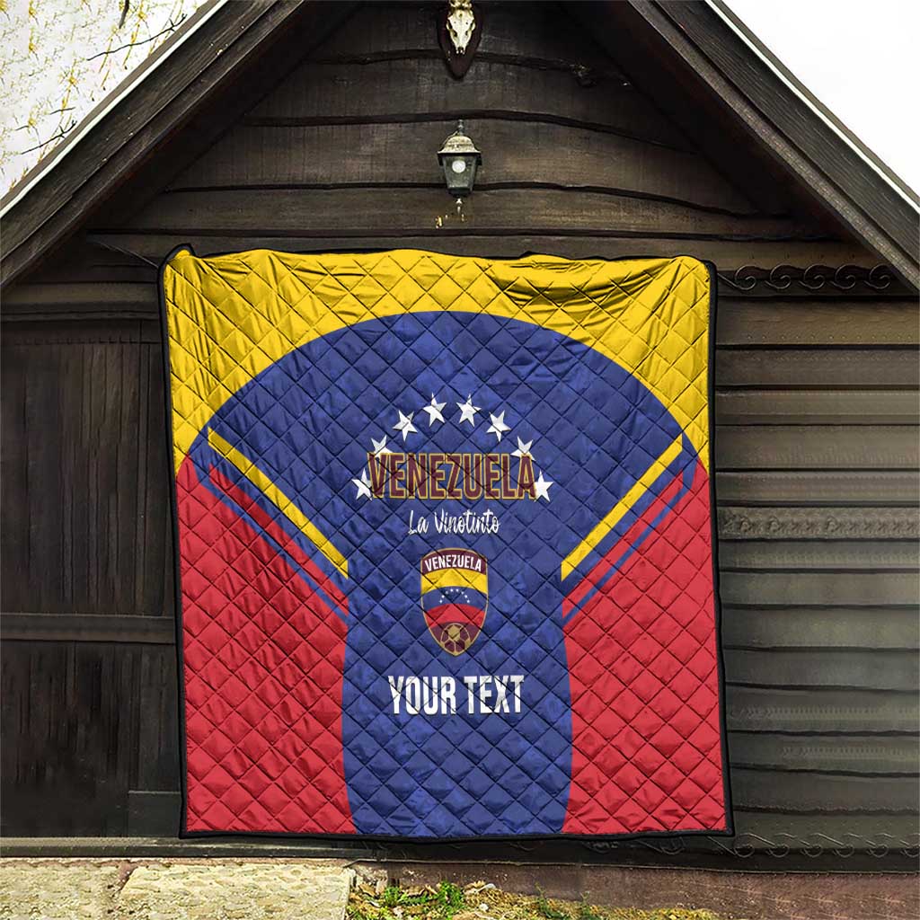 Custom Venezuela Football Quilt Come On La Vinotinto Flag Color