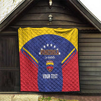 Custom Venezuela Football Quilt Come On La Vinotinto Flag Color