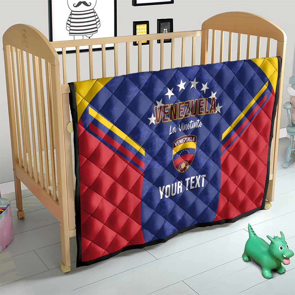 Custom Venezuela Football Quilt Come On La Vinotinto Flag Color