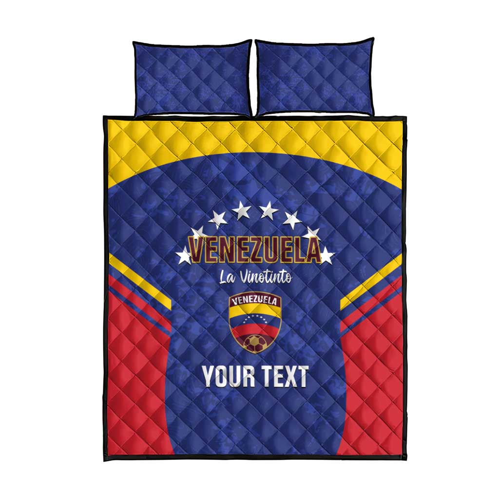 Custom Venezuela Football Quilt Bed Set Come On La Vinotinto Flag Color