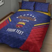 Custom Venezuela Football Quilt Bed Set Come On La Vinotinto Flag Color