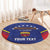 Custom Venezuela Football Round Carpet Come On La Vinotinto Flag Color