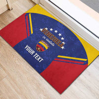 Custom Venezuela Football Rubber Doormat Come On La Vinotinto Flag Color