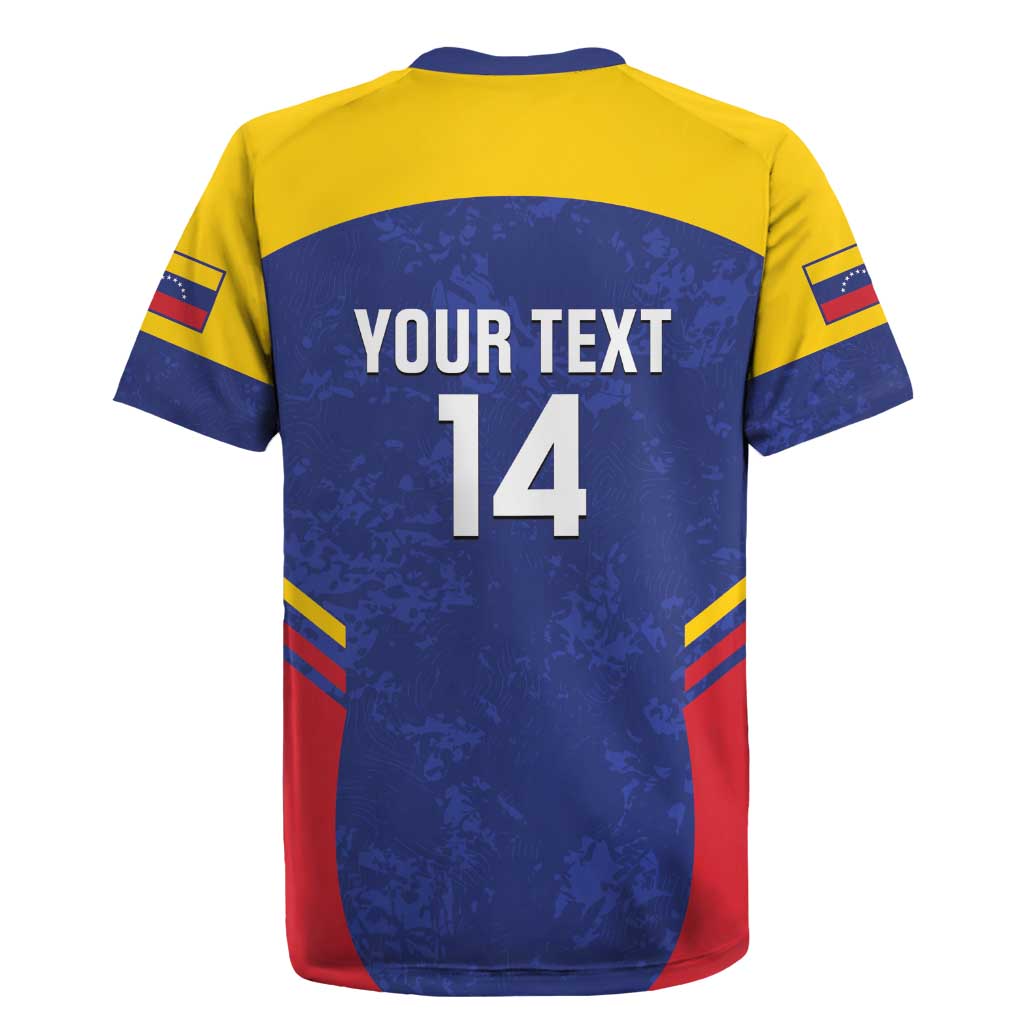 Custom Venezuela Football Rugby Jersey Come On La Vinotinto Flag Color