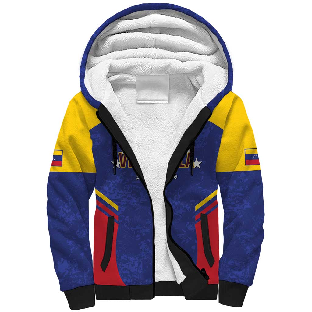 Custom Venezuela Football Sherpa Hoodie Come On La Vinotinto Flag Color