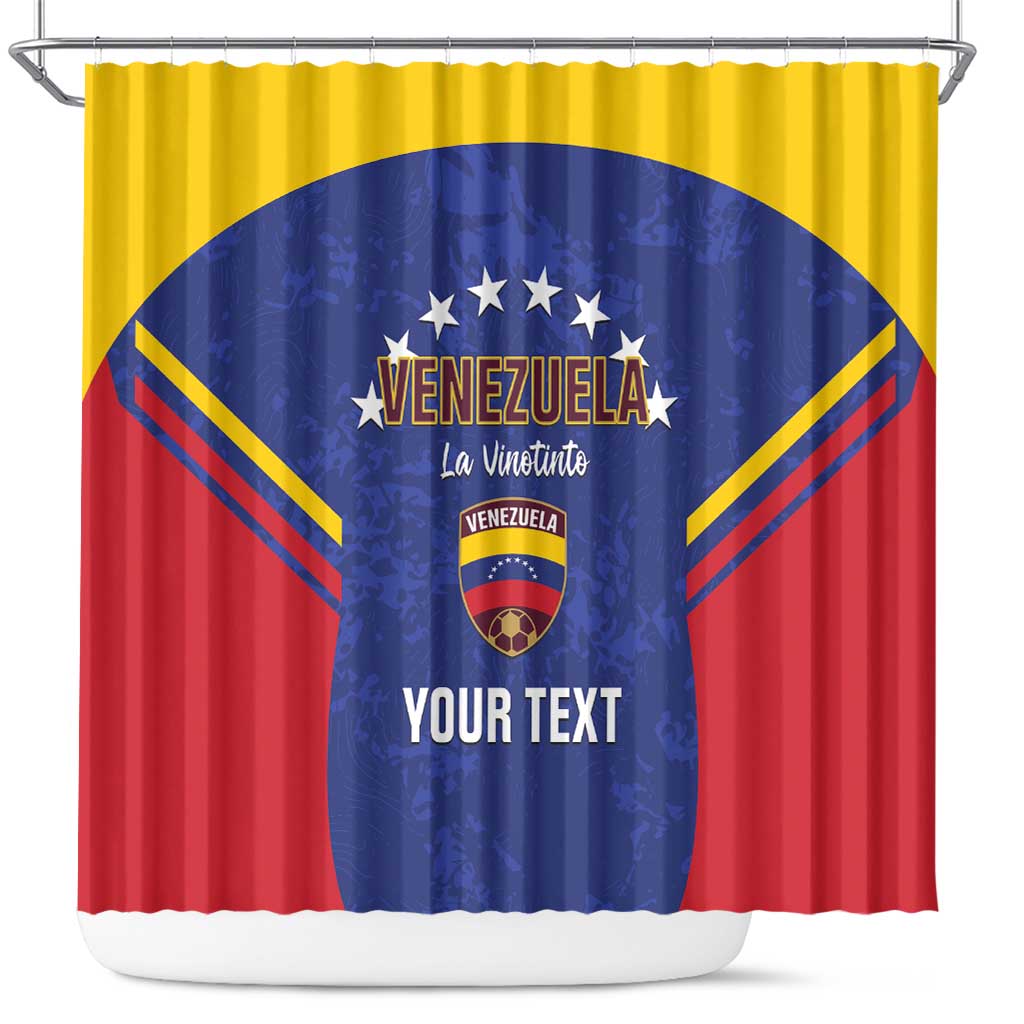 Custom Venezuela Football Shower Curtain Come On La Vinotinto Flag Color