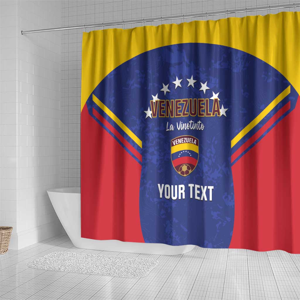 Custom Venezuela Football Shower Curtain Come On La Vinotinto Flag Color