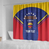 Custom Venezuela Football Shower Curtain Come On La Vinotinto Flag Color